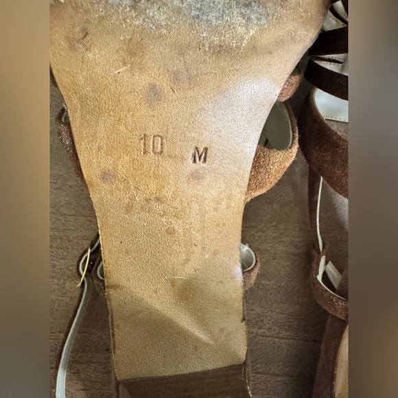 Women’s 70’s Vintage Easton’s Made in Italy Suede Leather Retro Block Heels - Picture 9 of 9